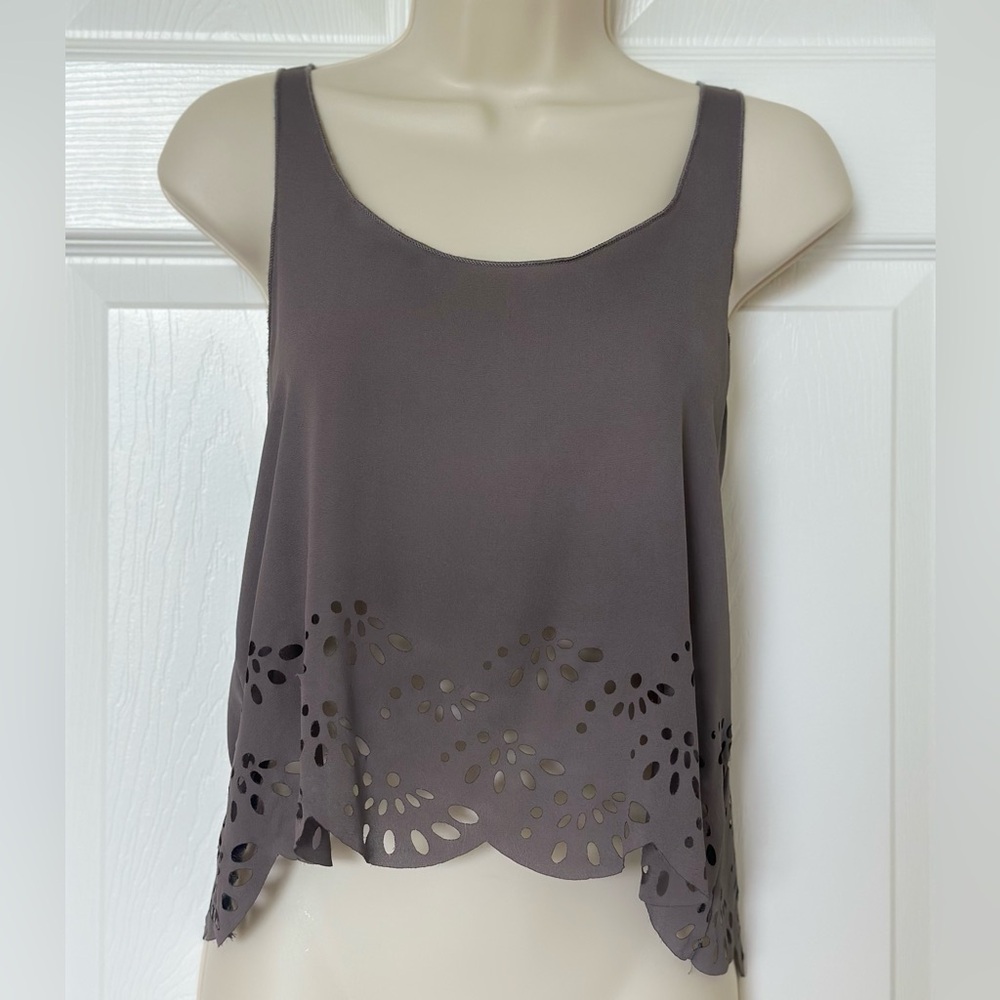 Brandy Melville Charcoal Cut-Out Tank Top